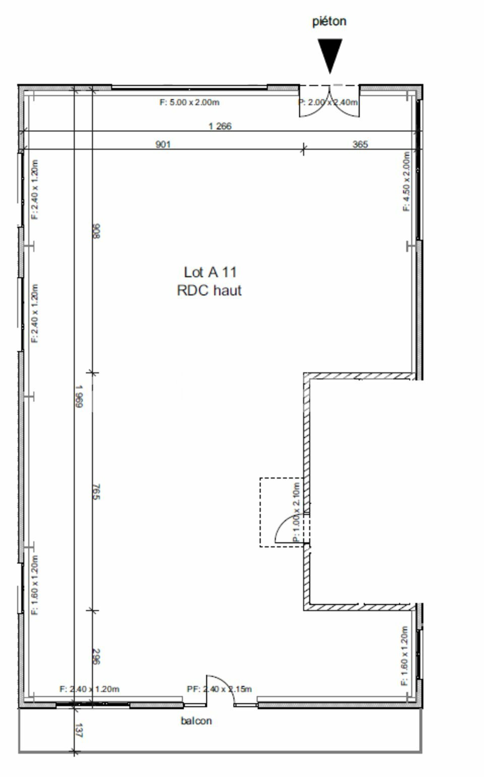 Local commercial  - 258m² - CHARVONNEX