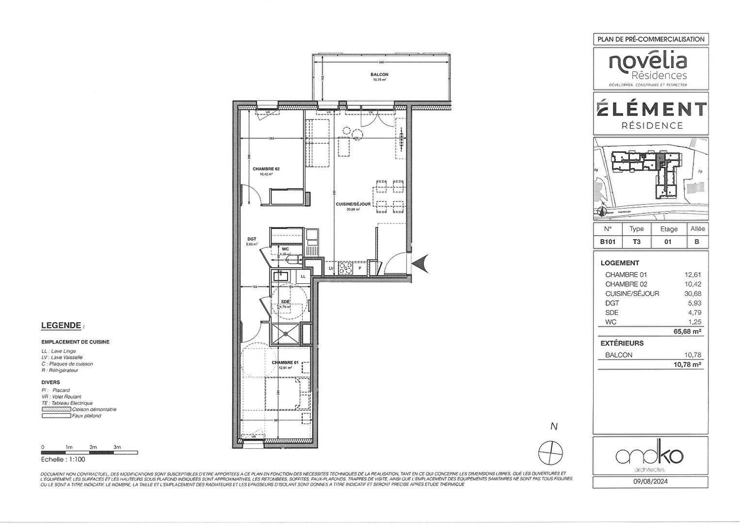 Appartement 3 pièces - 65m² - EMBRUN