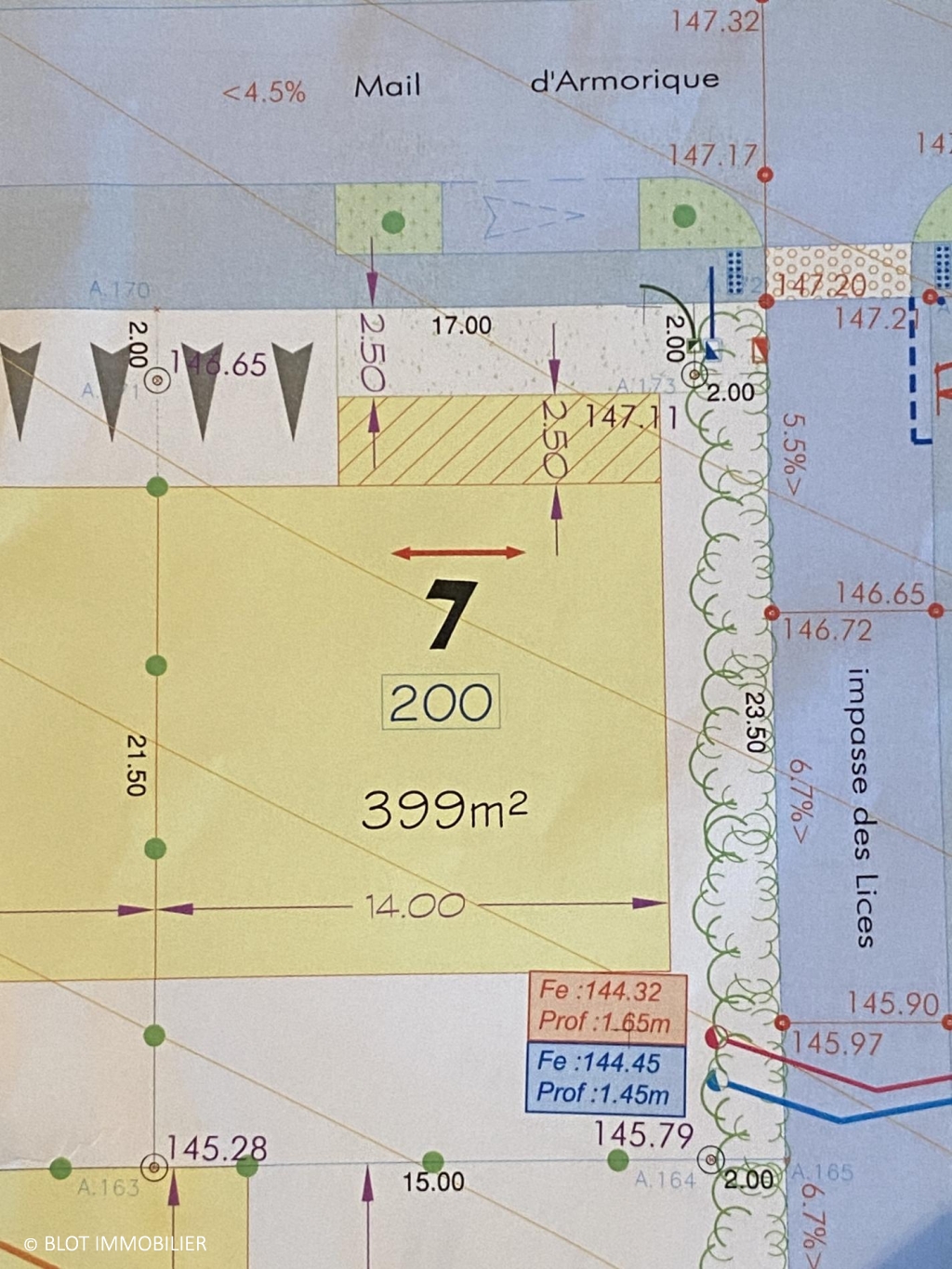 Terrain  - 399m² - BREAL SOUS VITRE