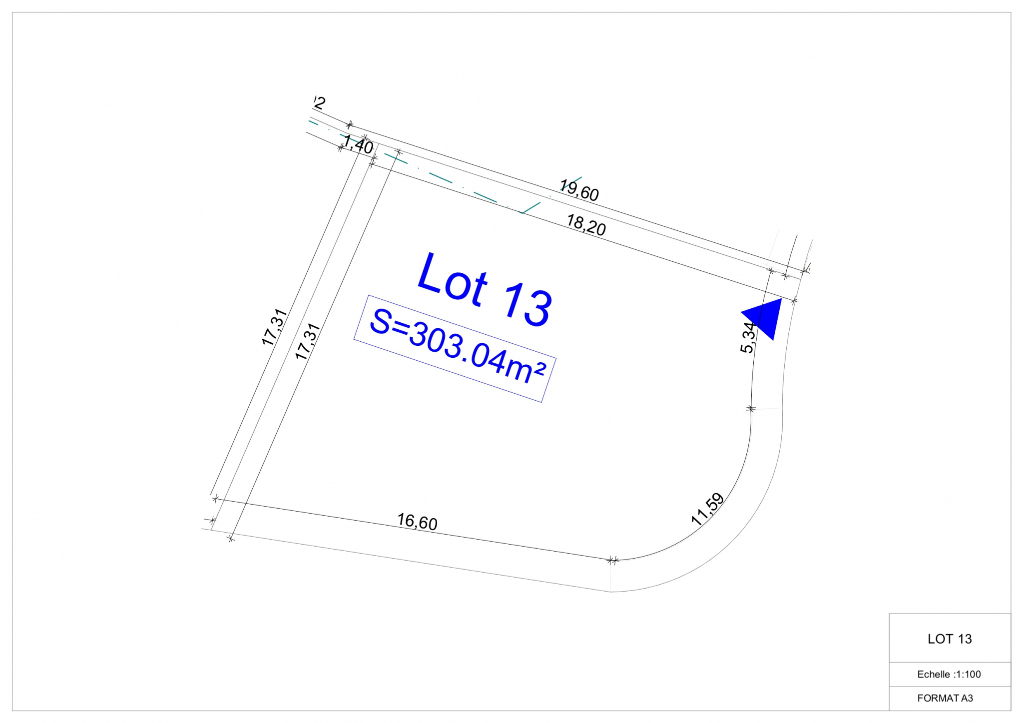 Terrain  - 303m² - LA SALINE