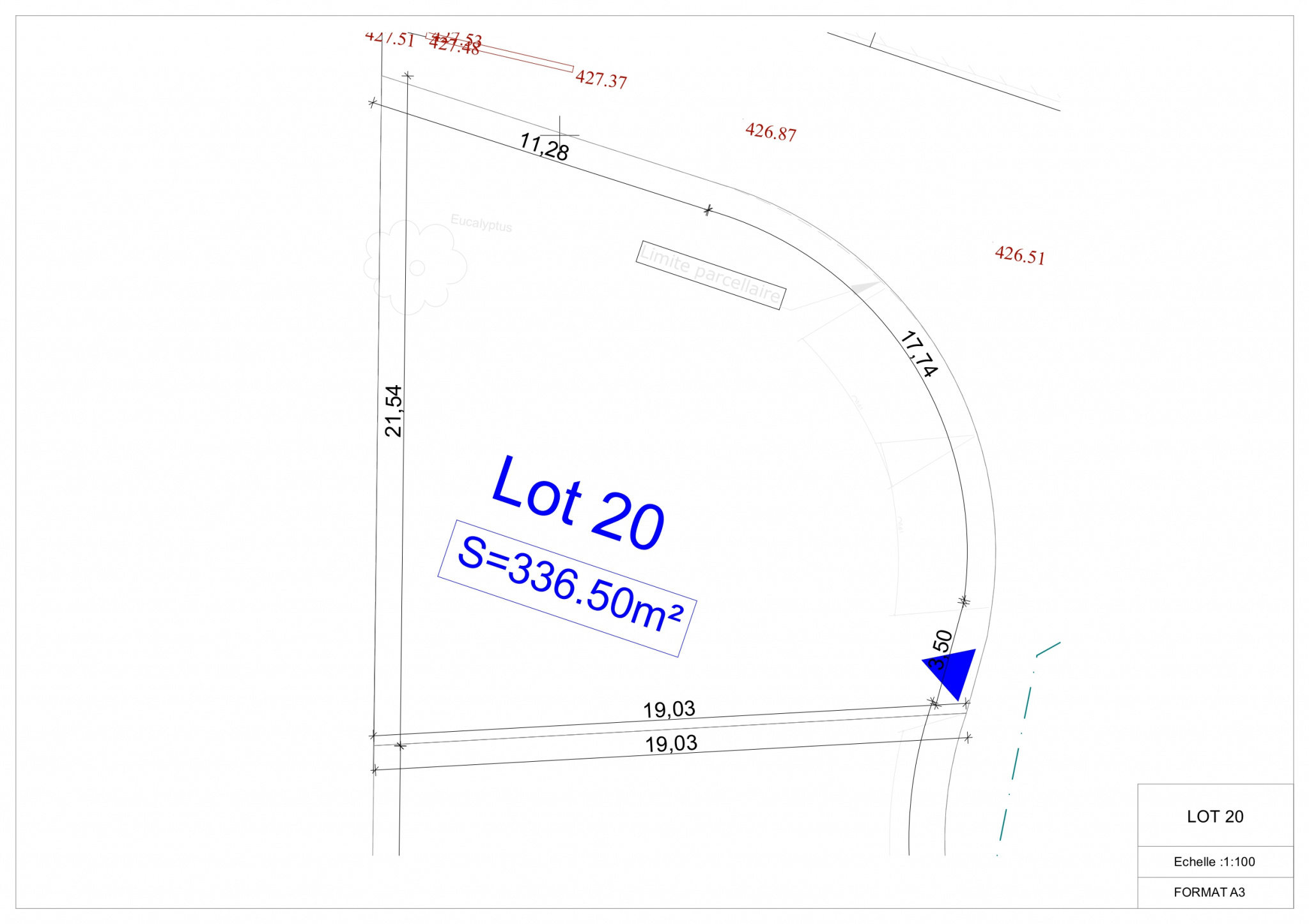 Terrain  - 337m² - LA SALINE