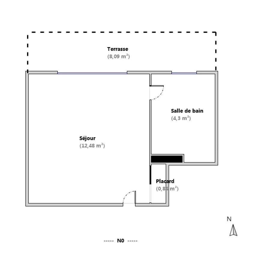 Appartement 1 pièce - 17m² - ST LAURENT DU VAR