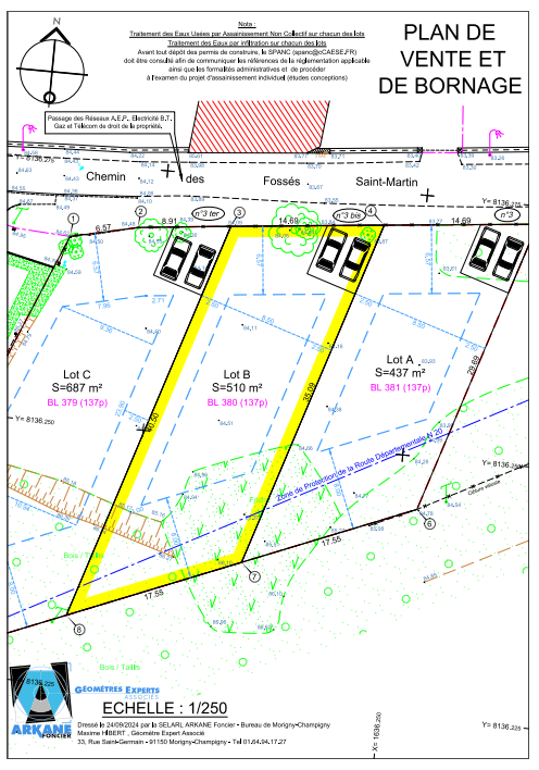 Terrain  - 510m² - ETAMPES