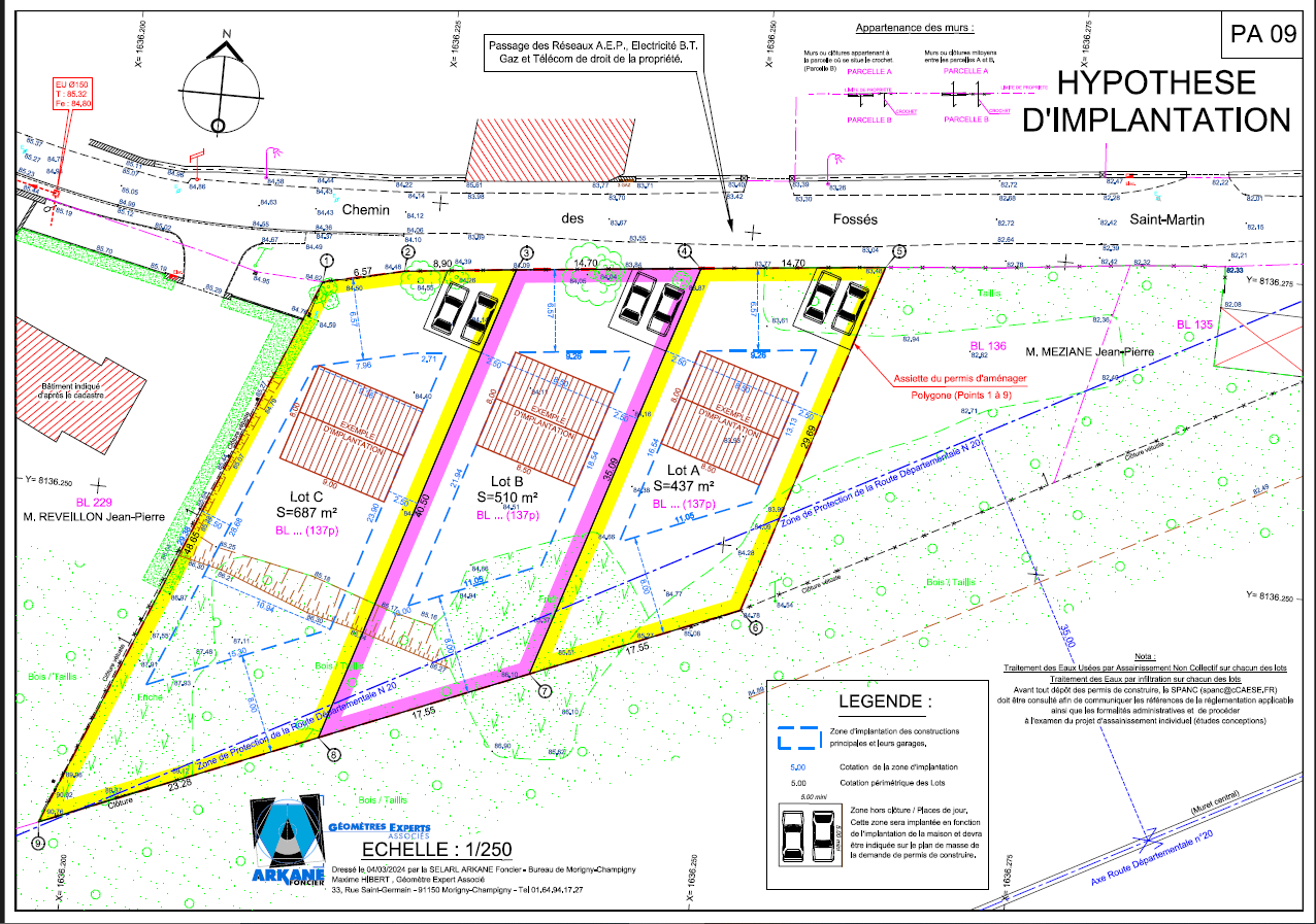 Terrain  - 437m² - ETAMPES