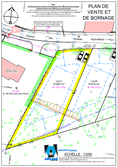 Terrain  - 687m² - ETAMPES