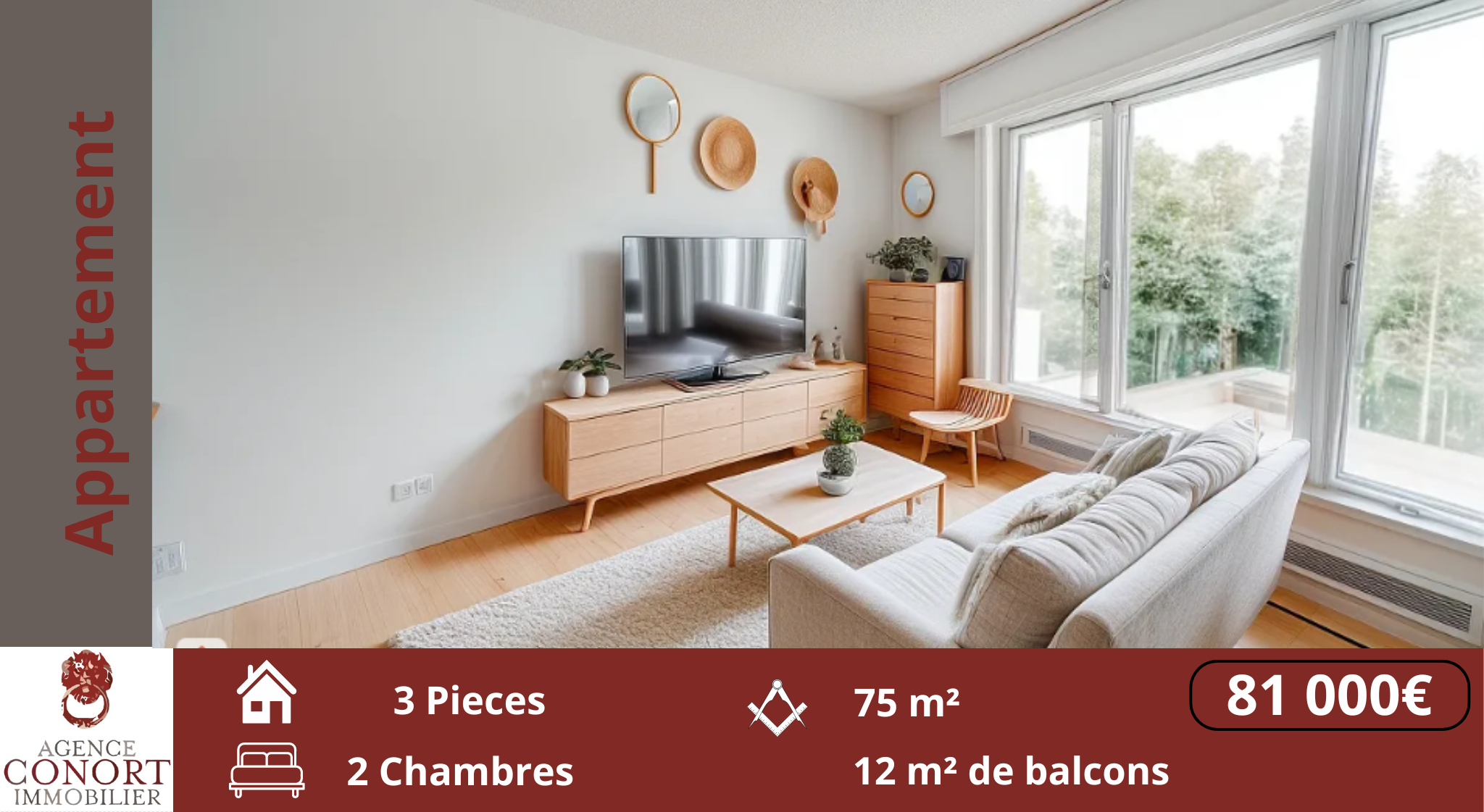 Appartement 3 pièces - 74m² - NEVERS