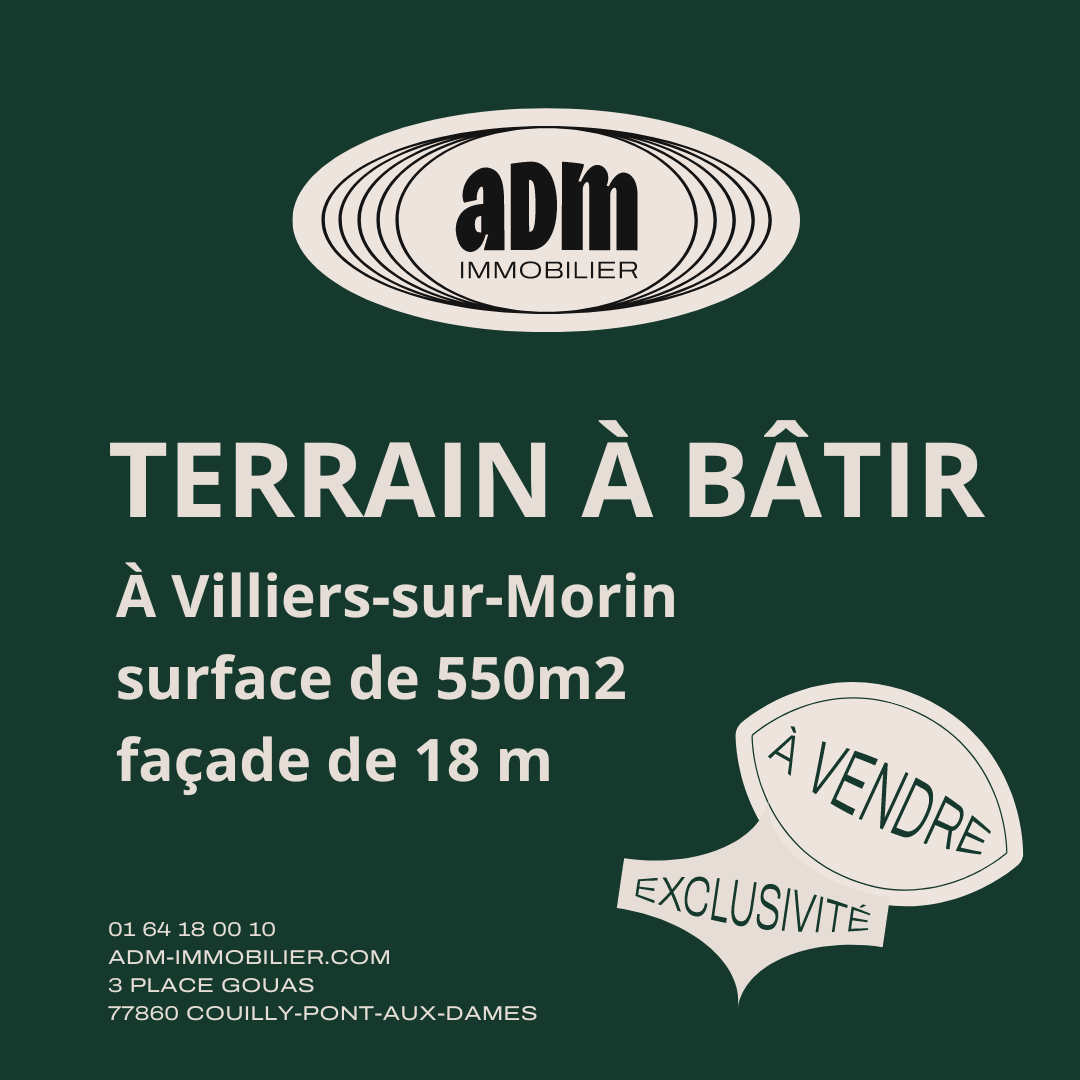 Terrain  - 550m² - VILLIERS SUR MORIN