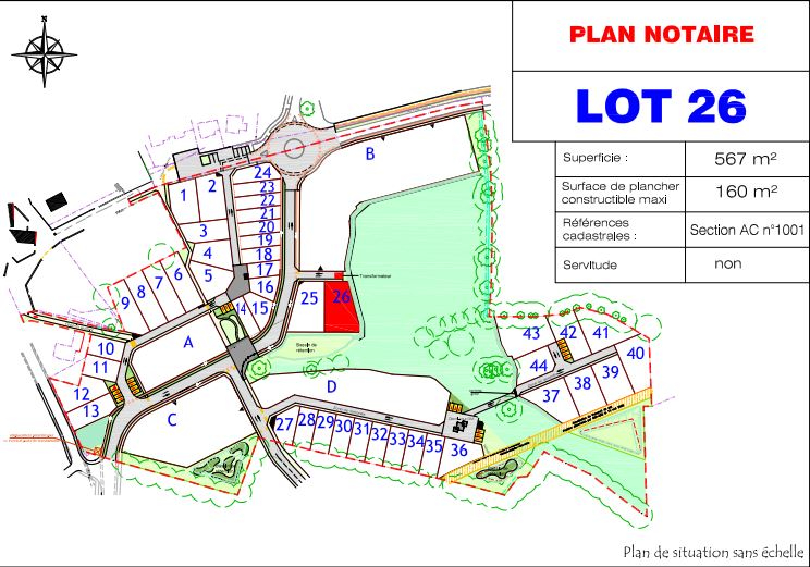 Terrain  - 567m² - VANNES