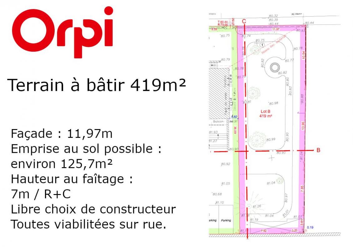 Terrain  - 419m² - CHAILLY EN BIERE