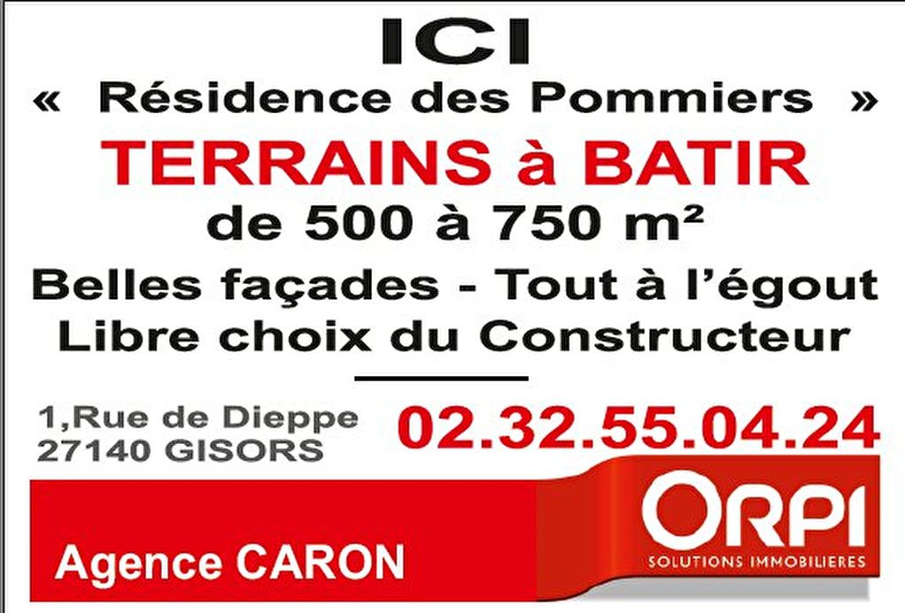 Terrain  - 572m² - GISORS