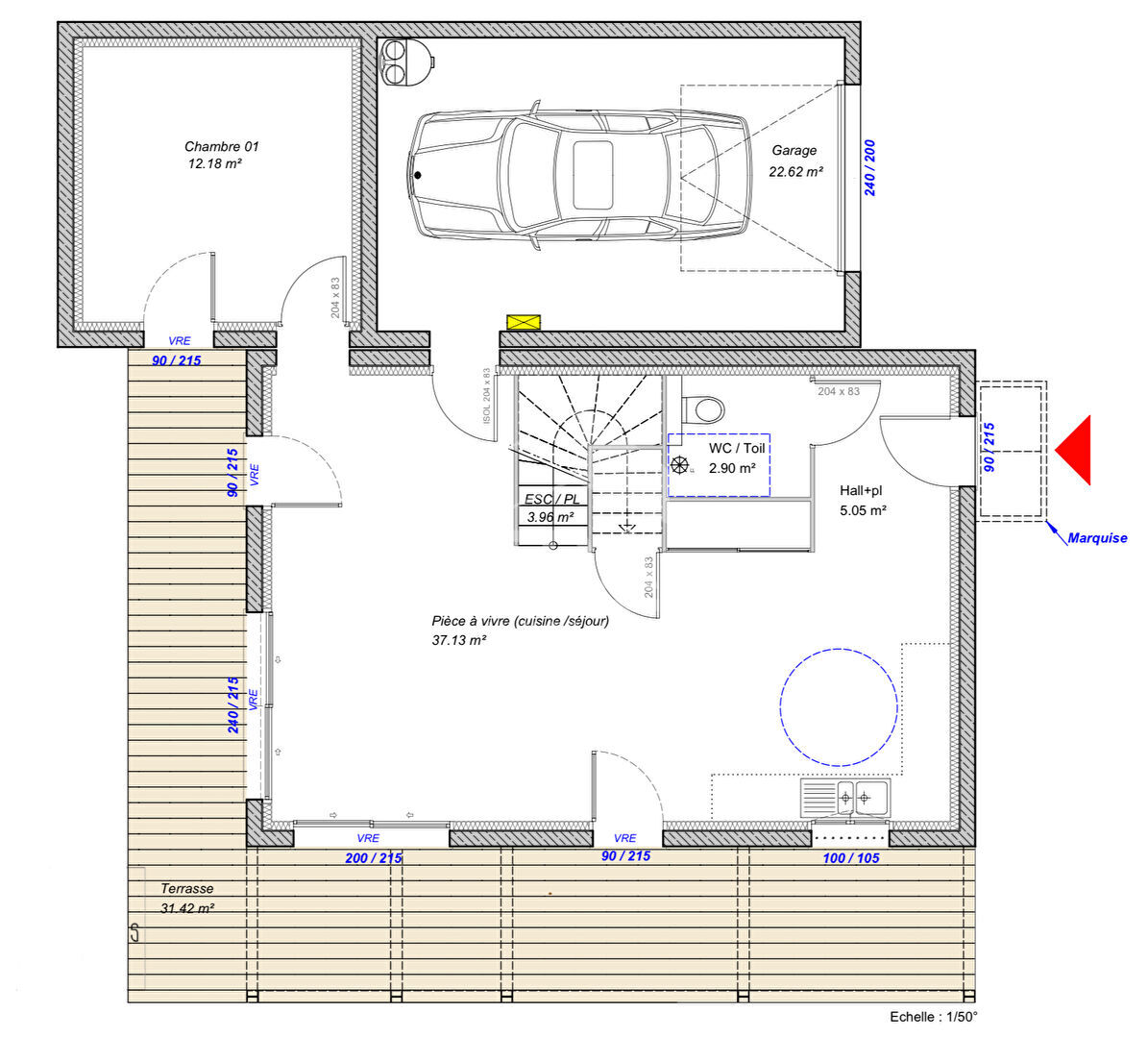 Maison 5 pièces - 105m²