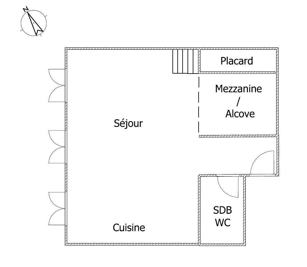 Appartement 1 pièce - 27m² - MARSEILLE  - 3ème