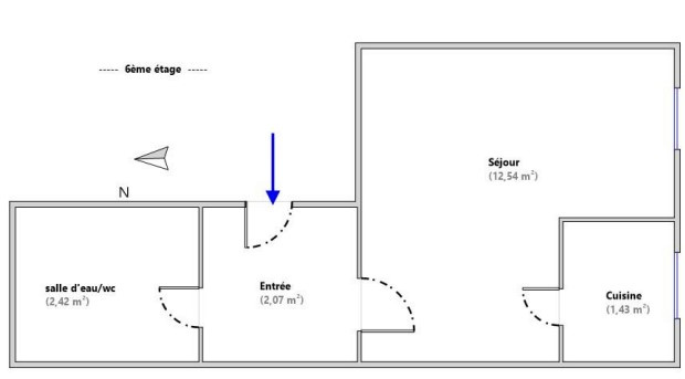 Appartement 1 pièce - 19m² - VINCENNES