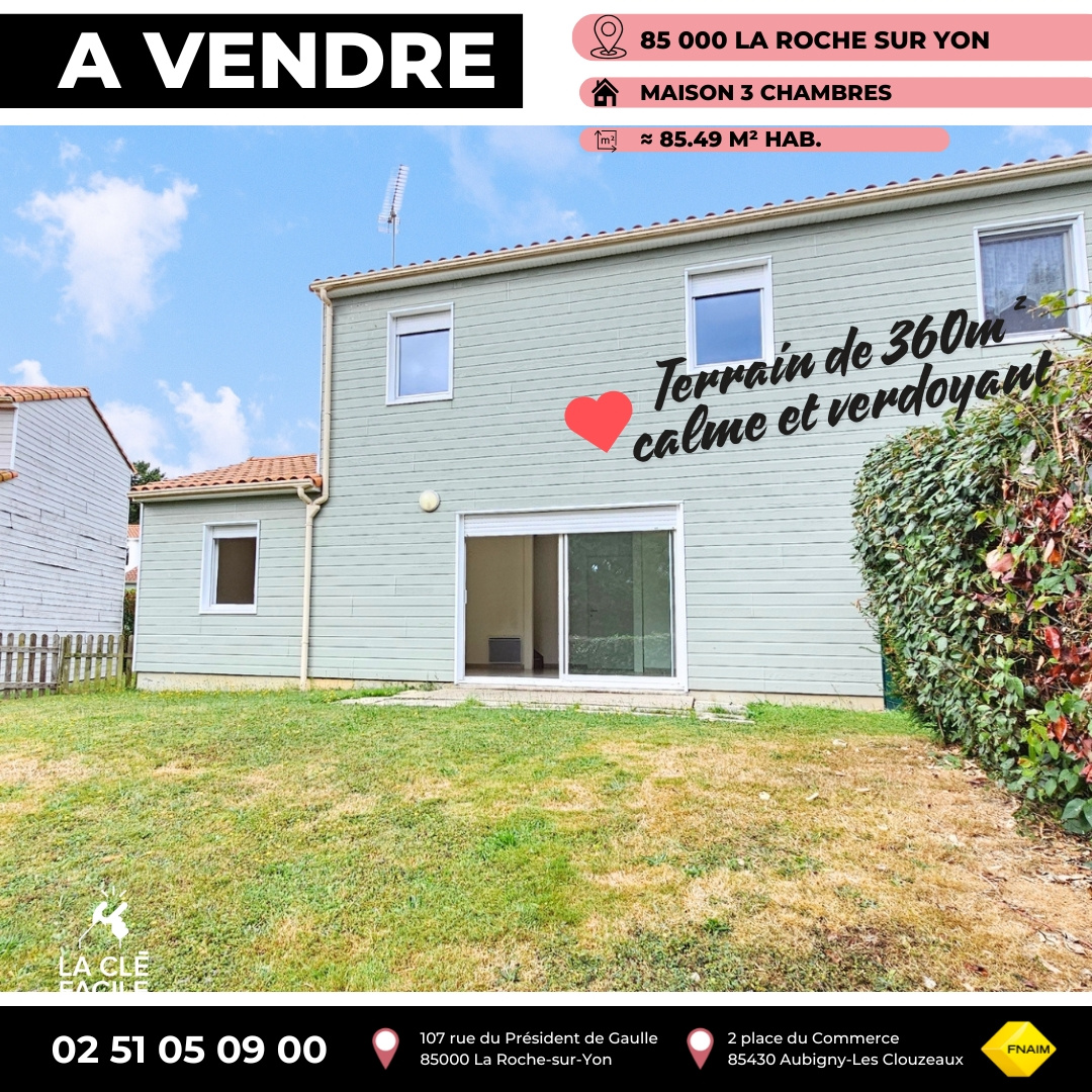 Maison 4 pièces - 85m² - LA ROCHE SUR YON