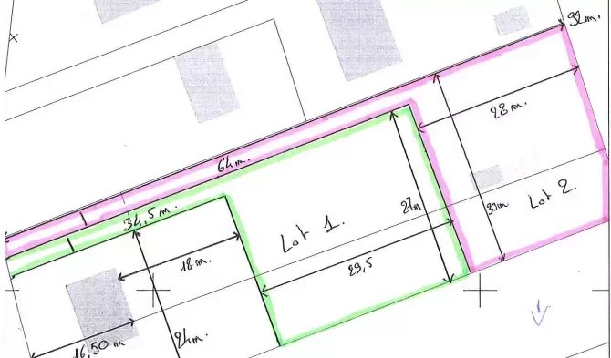 Terrain  - 1 100m² - DONGES