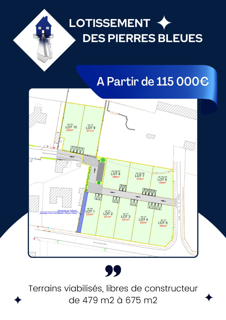 Terrain  - 593m² - LIGNE