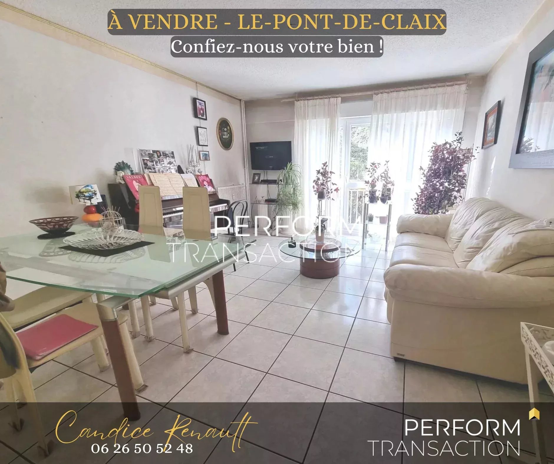 Appartement 4 pièces - 79m² - LE PONT DE CLAIX