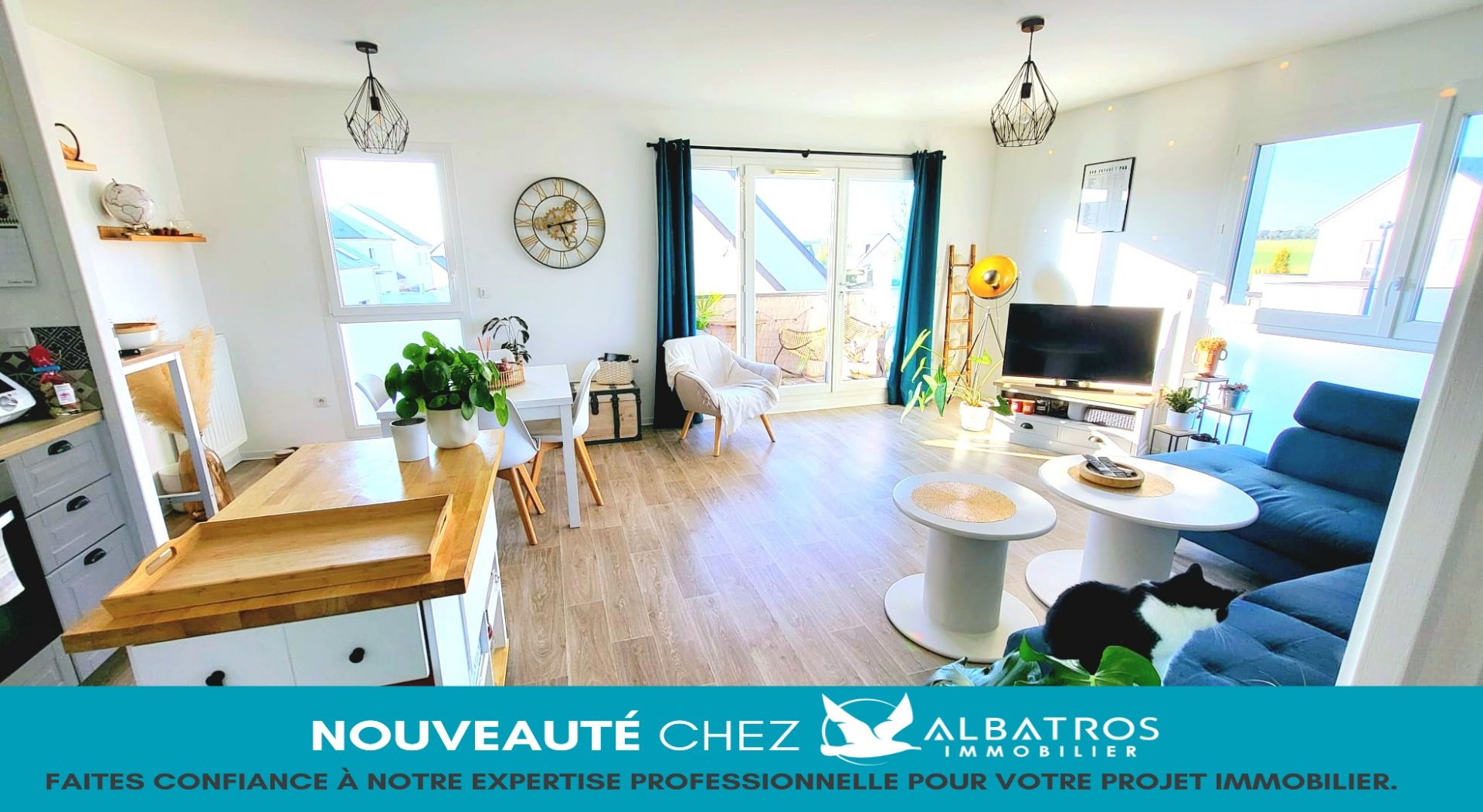 Appartement 3 pièces - 66m² - CUVERVILLE