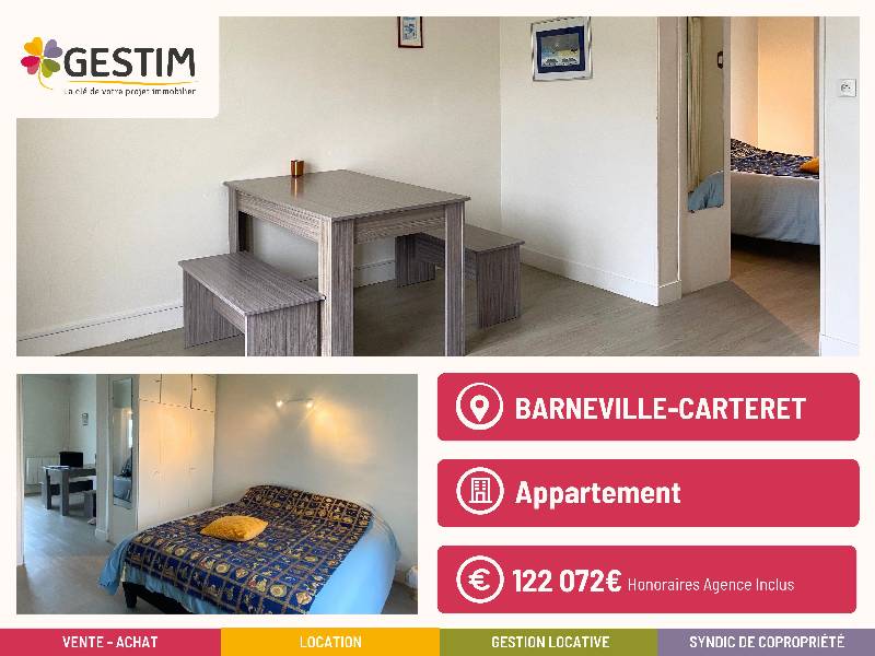 Appartement 3 pièces - 41m² - BARNEVILLE CARTERET