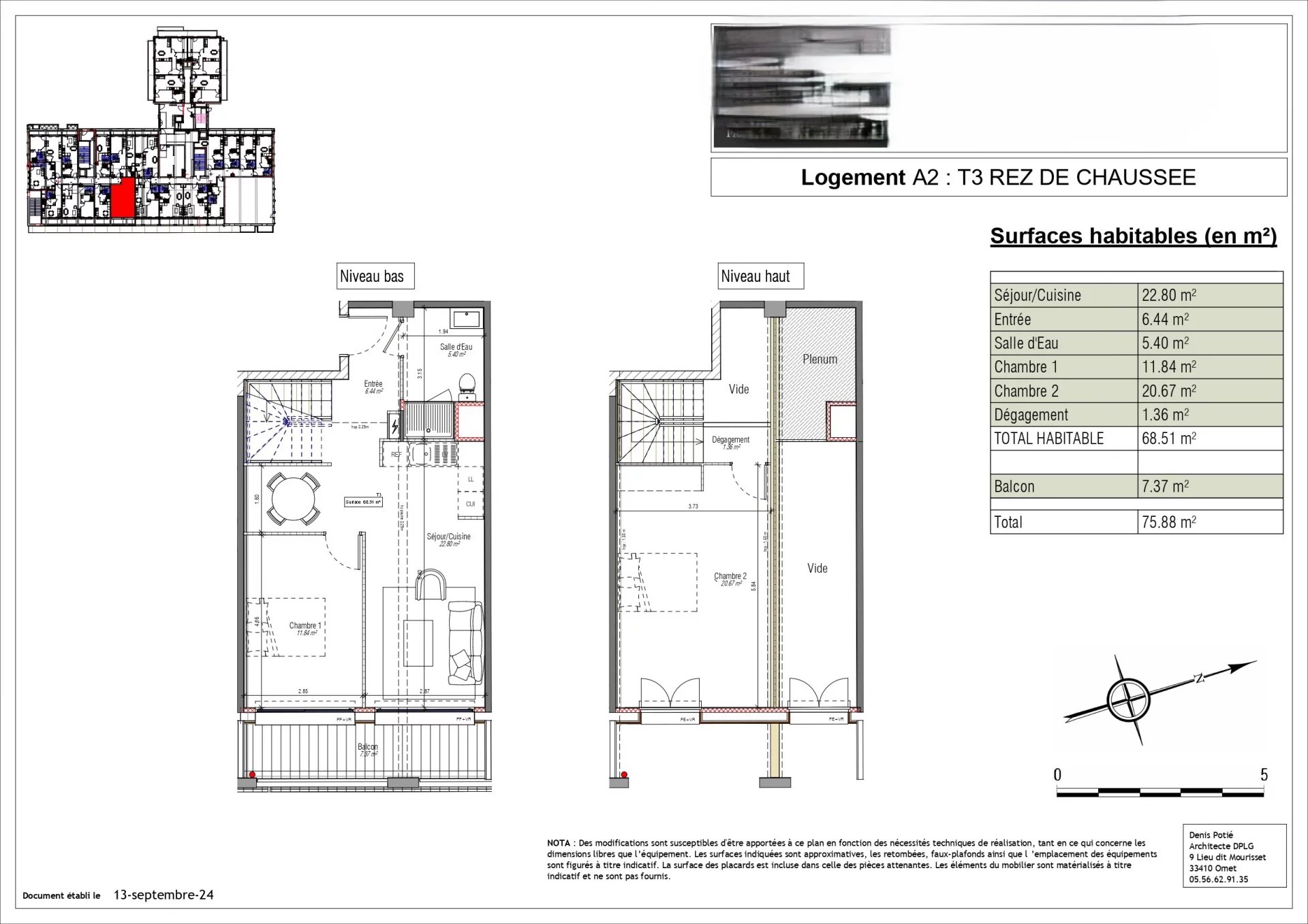 Appartement 3 pièces - 68m² - LA COURNEUVE