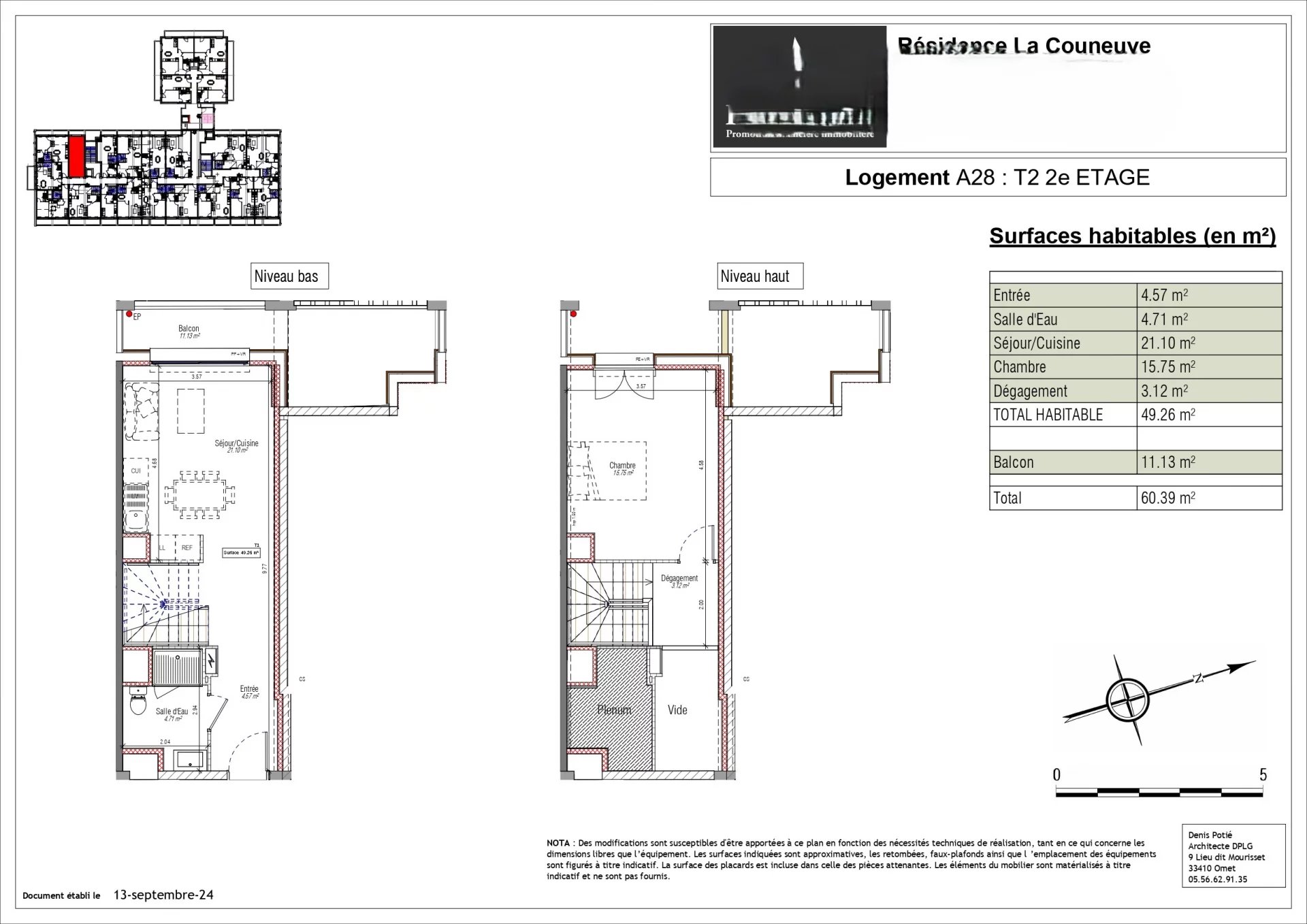 Appartement 2 pièces - 49m² - LA COURNEUVE