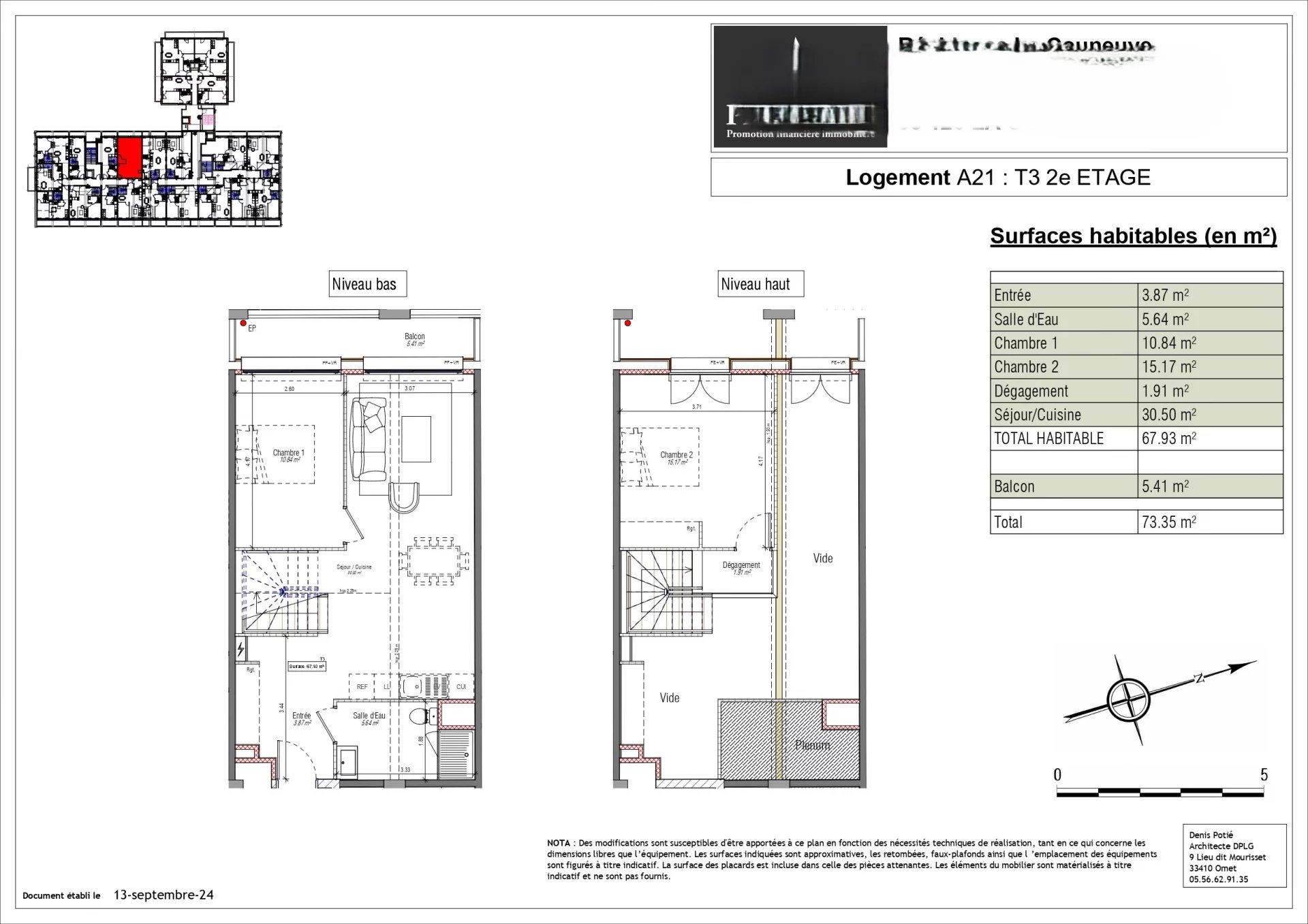 Appartement 3 pièces - 67m² - LA COURNEUVE