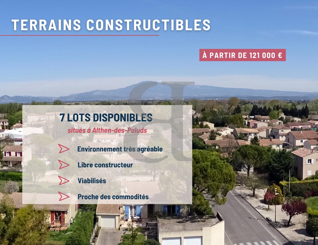 Terrain  - 330m² - PERNES LES FONTAINES