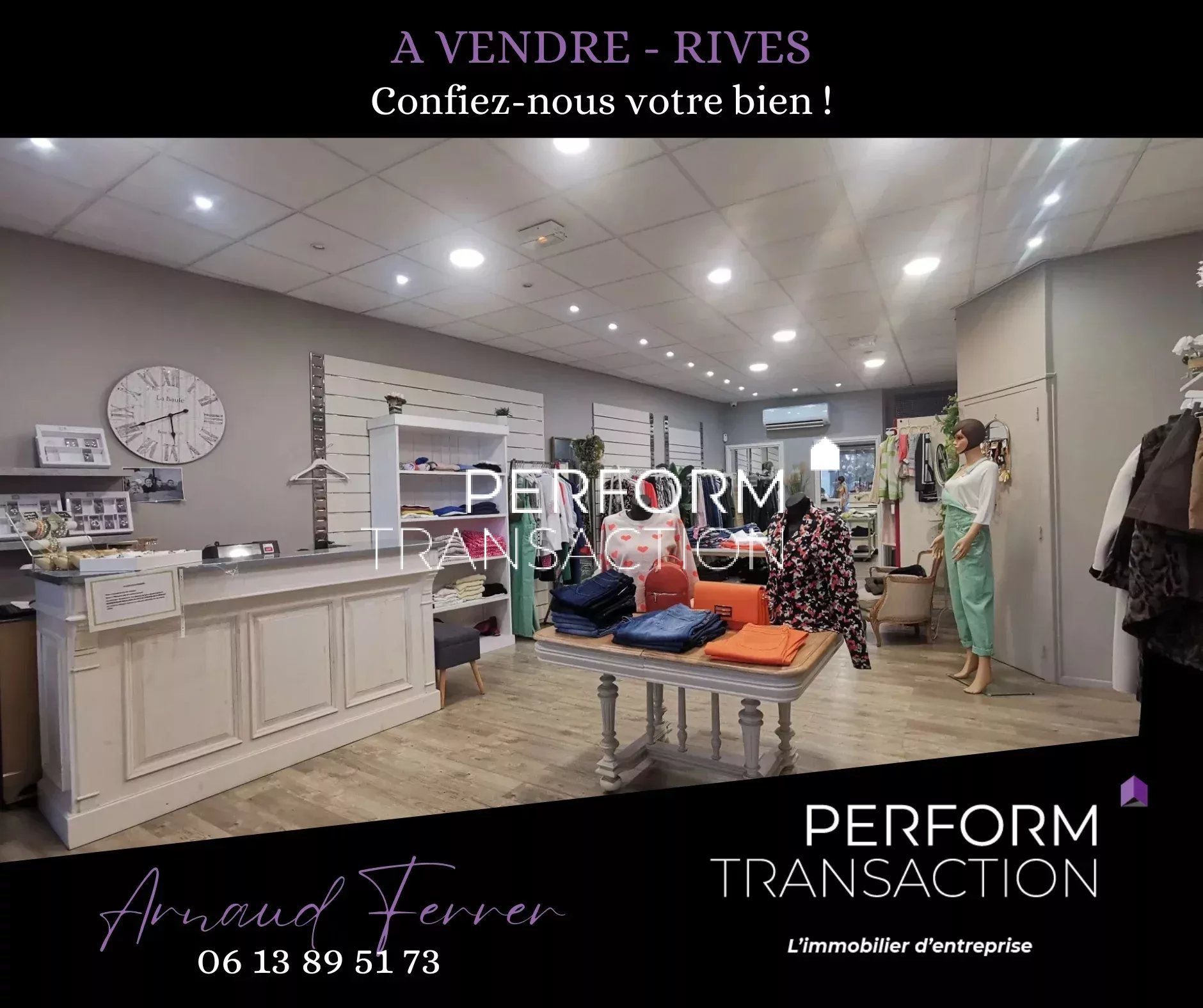 Local commercial  - 123m² - RIVES