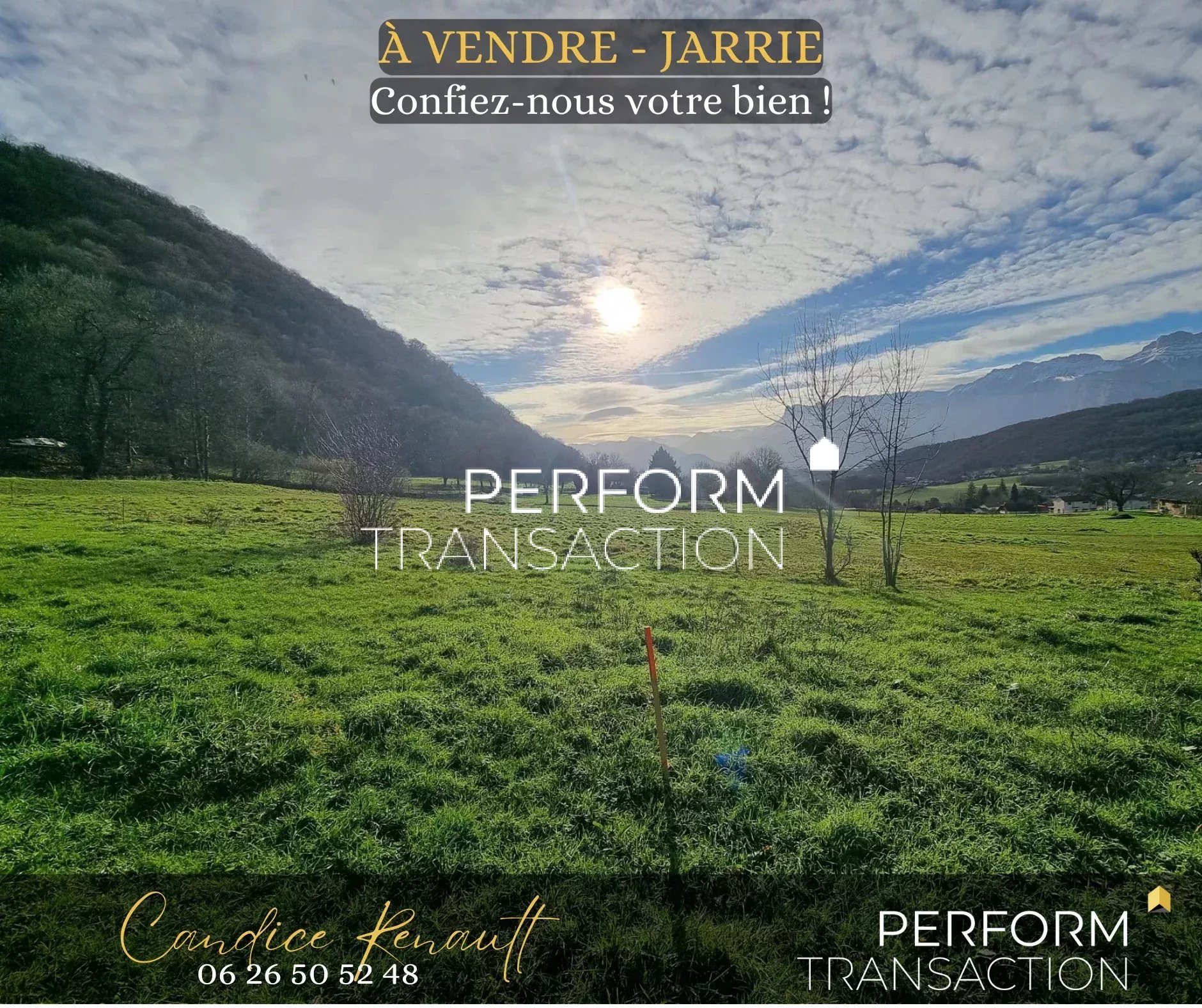 Terrain  - 760m² - JARRIE