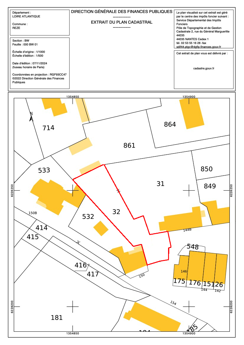 Terrain  - 552m² - REZE