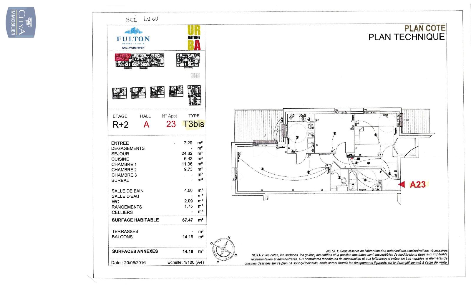 Appartement 3 pièces - 67m² - MONTEVRAIN