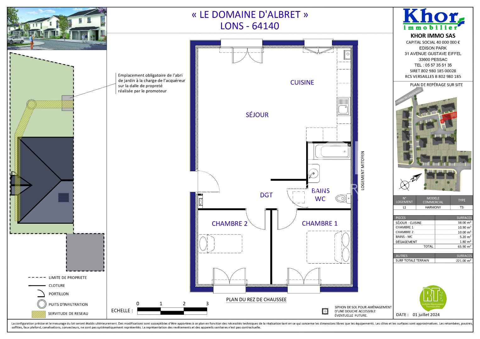 Maison 3 pièces - 66m² - LONS