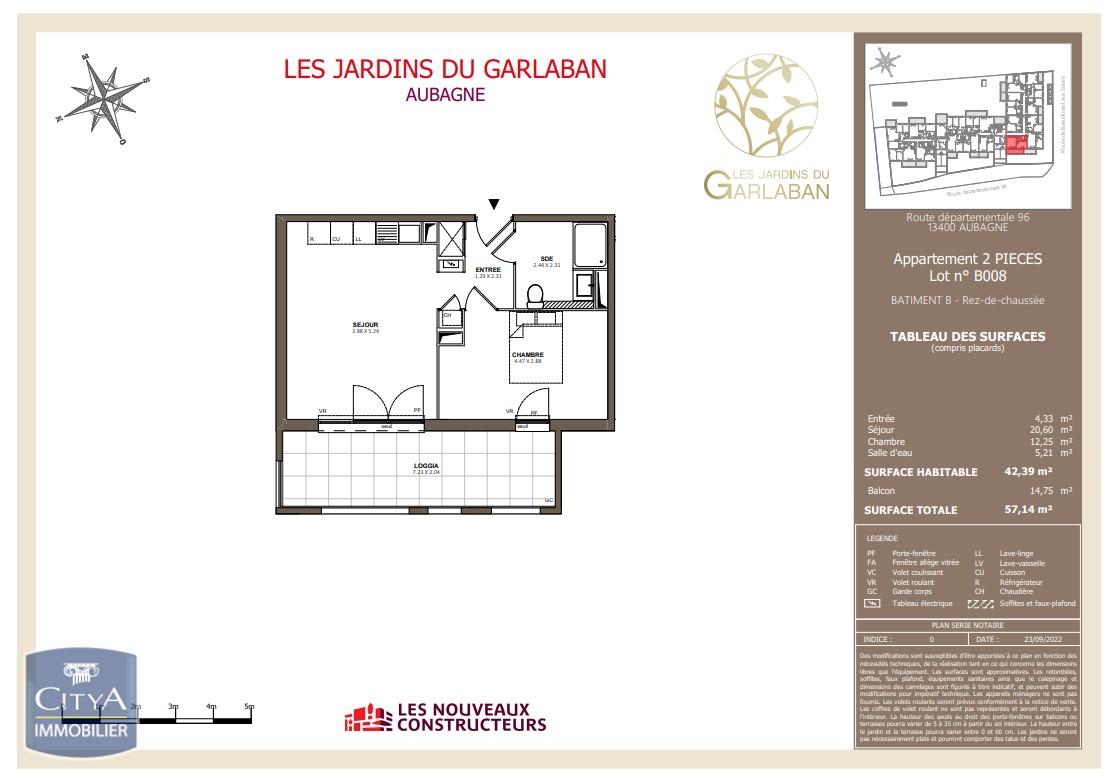 Appartement 2 pièces - 42m² - AUBAGNE