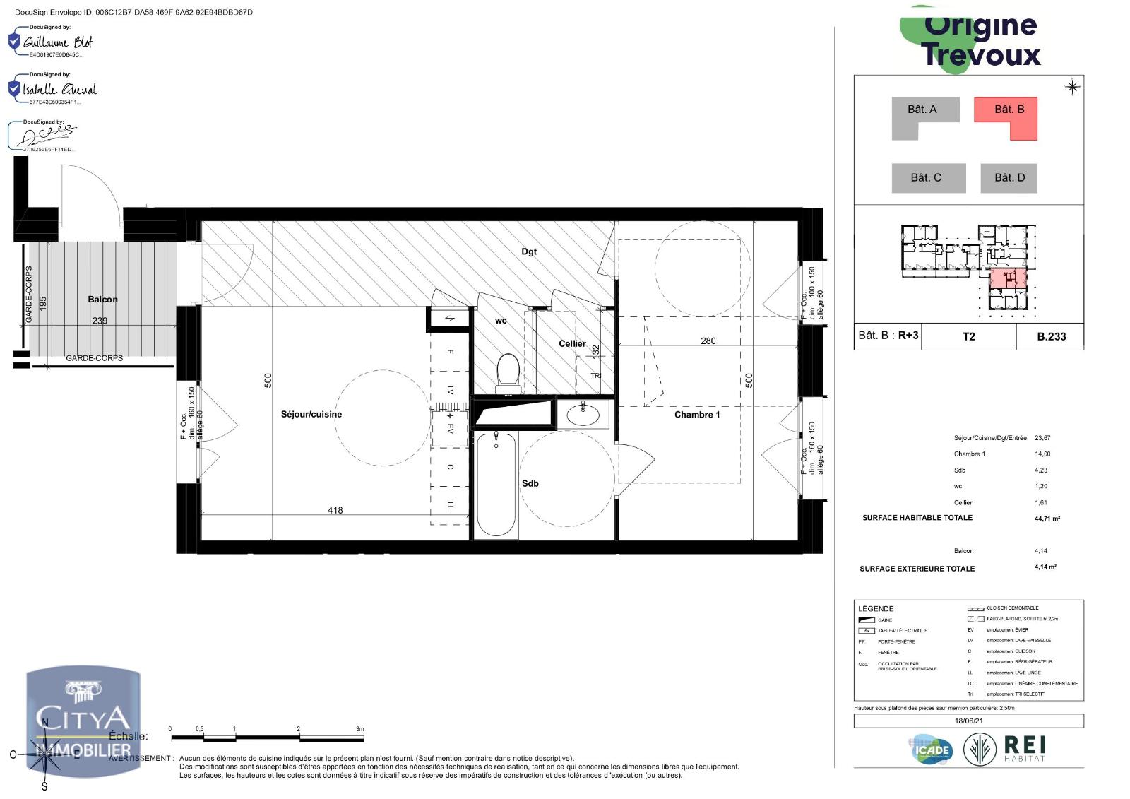 Appartement 2 pièces - 44m² - TREVOUX