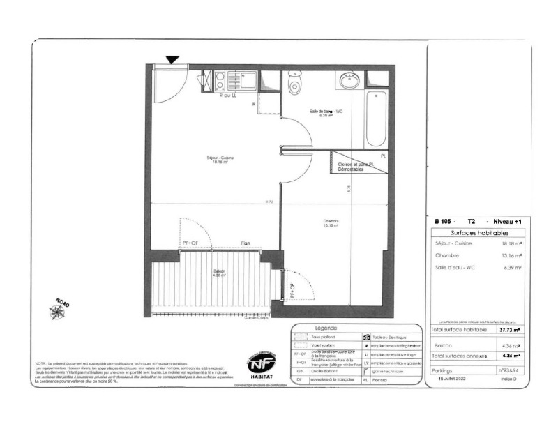 Appartement 2 pièces - 37m² - CASTANET TOLOSAN