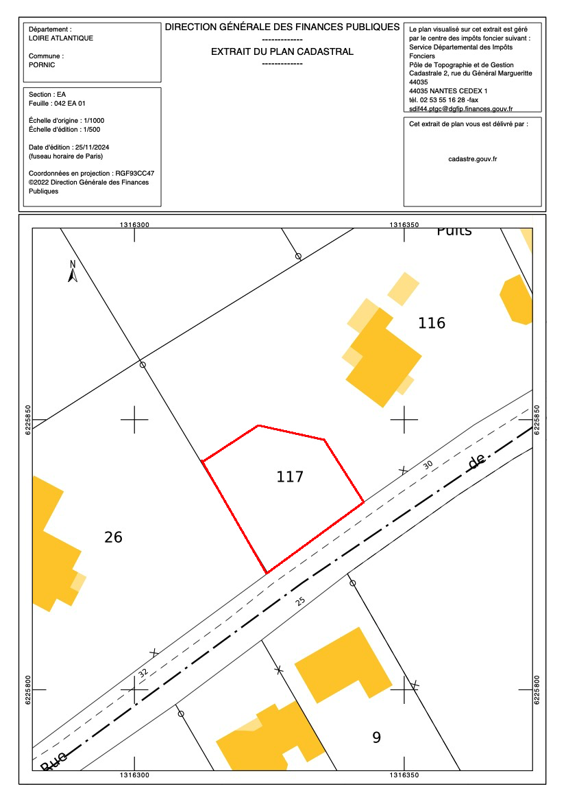 Terrain  - 452m² - PORNIC