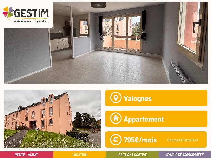 Appartement 4 pièces - 82m² - VALOGNES