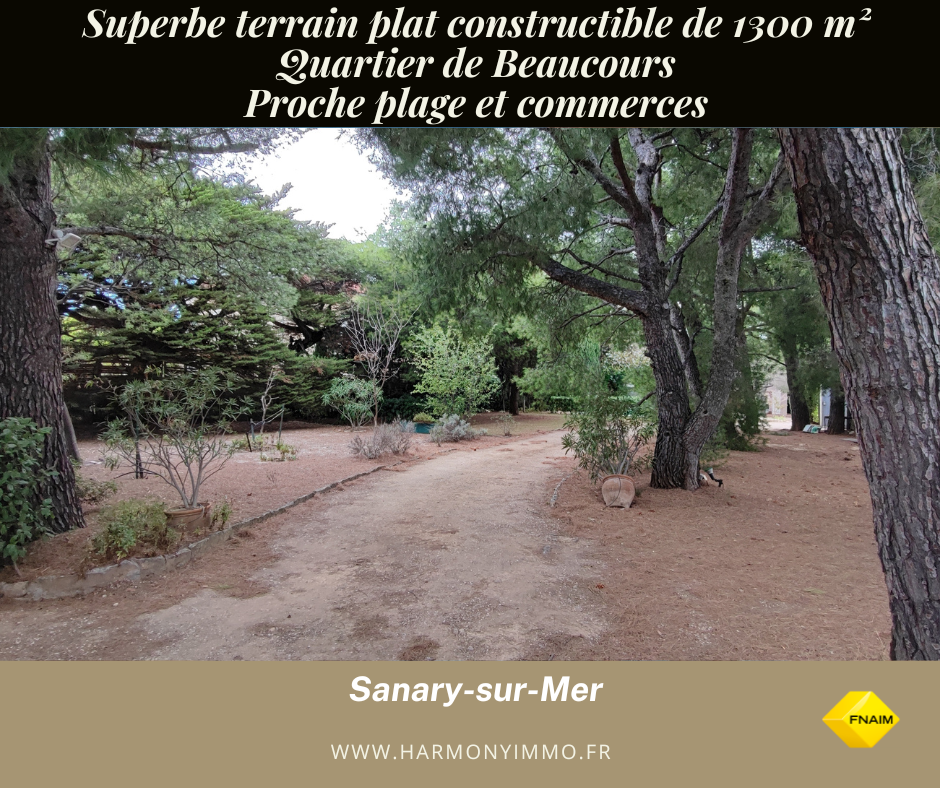 Terrain  - 1 300m² - SANARY SUR MER