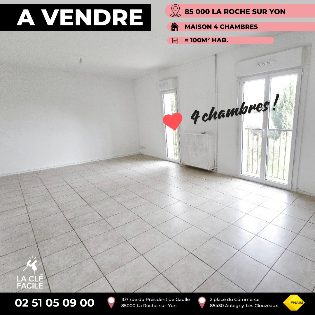 Maison 6 pièces - 101m² - LA ROCHE SUR YON