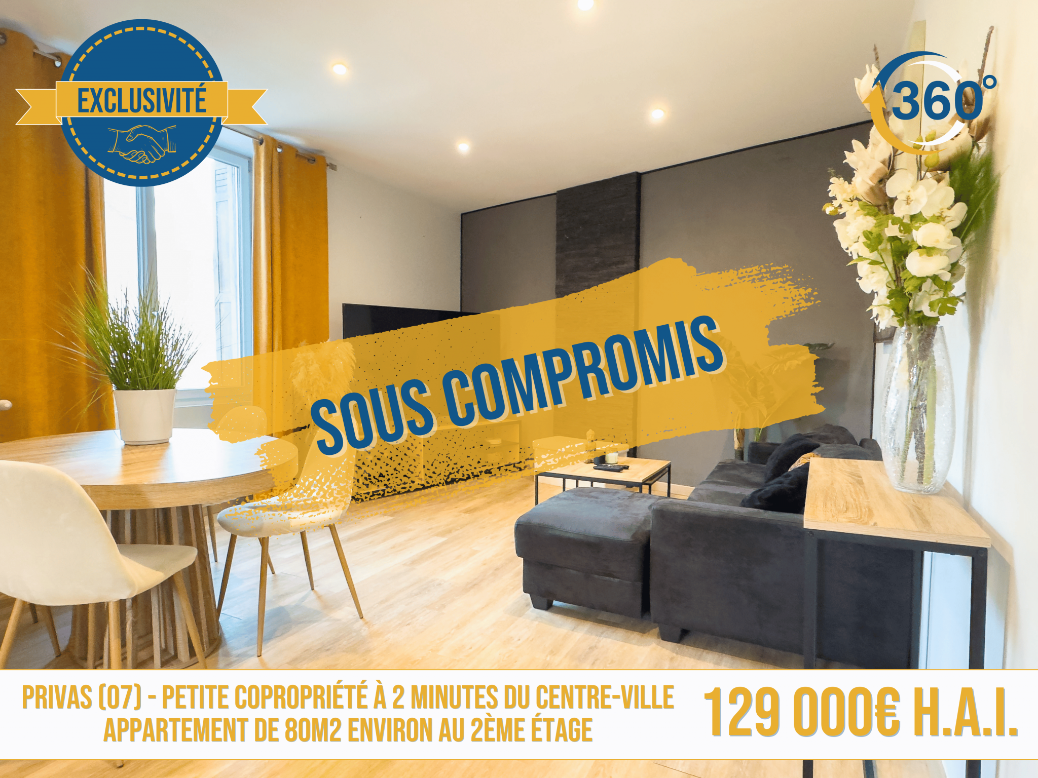 Appartement 4 pièces - 80m² - PRIVAS