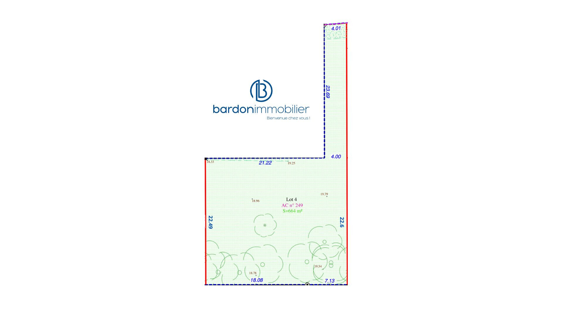 Terrain  - 664m²