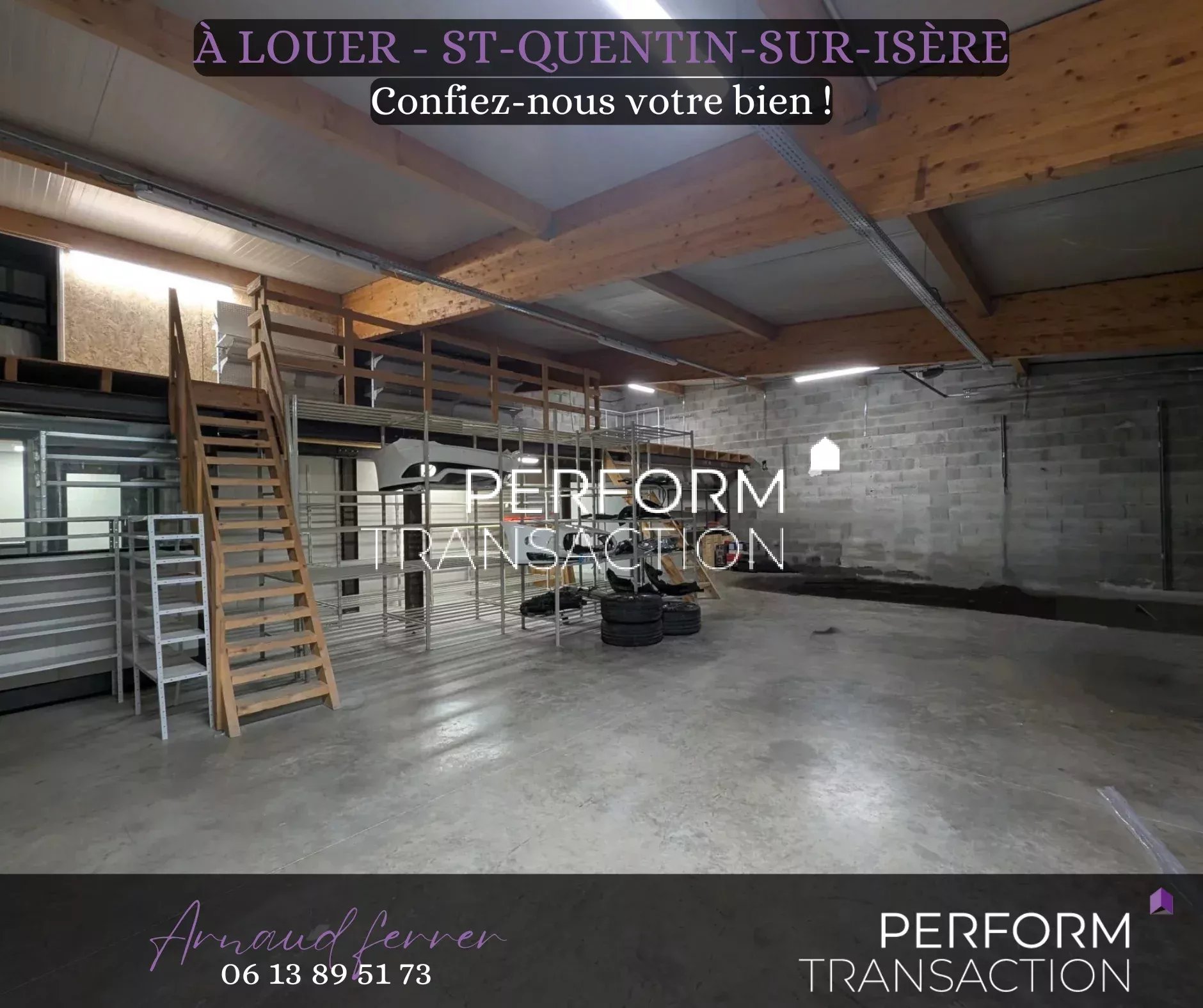 Local industriel  - 224m² - ST QUENTIN SUR ISERE