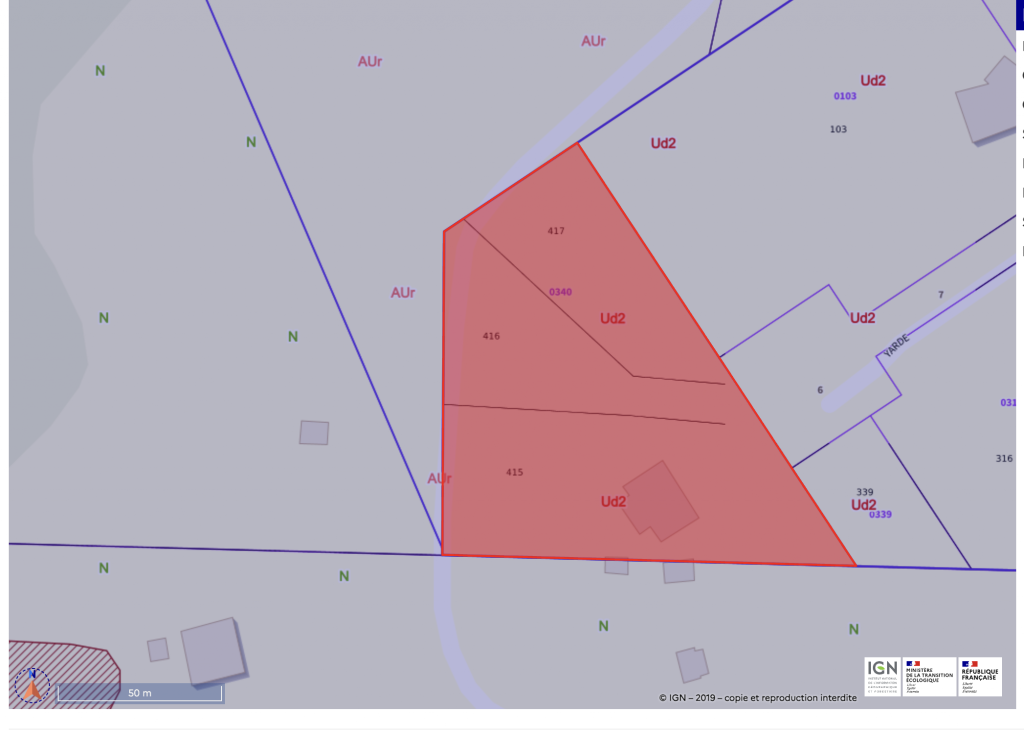 Terrain  - 2 500m² - MATOURY