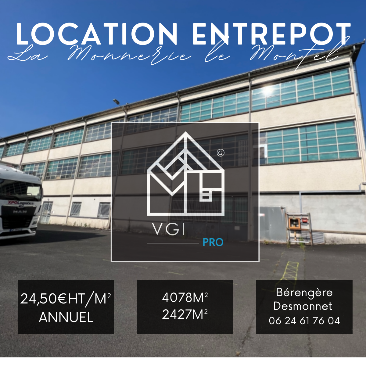 Local industriel  - 2 427m² - LA MONNERIE LE MONTEL