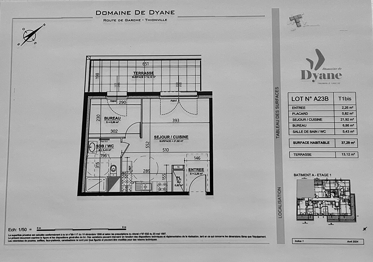 Appartement 1 pièce - 37m²