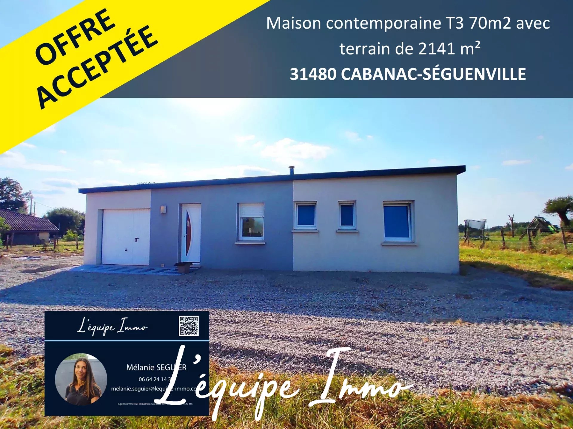 Maison 3 pièces - 70m² - CADOURS