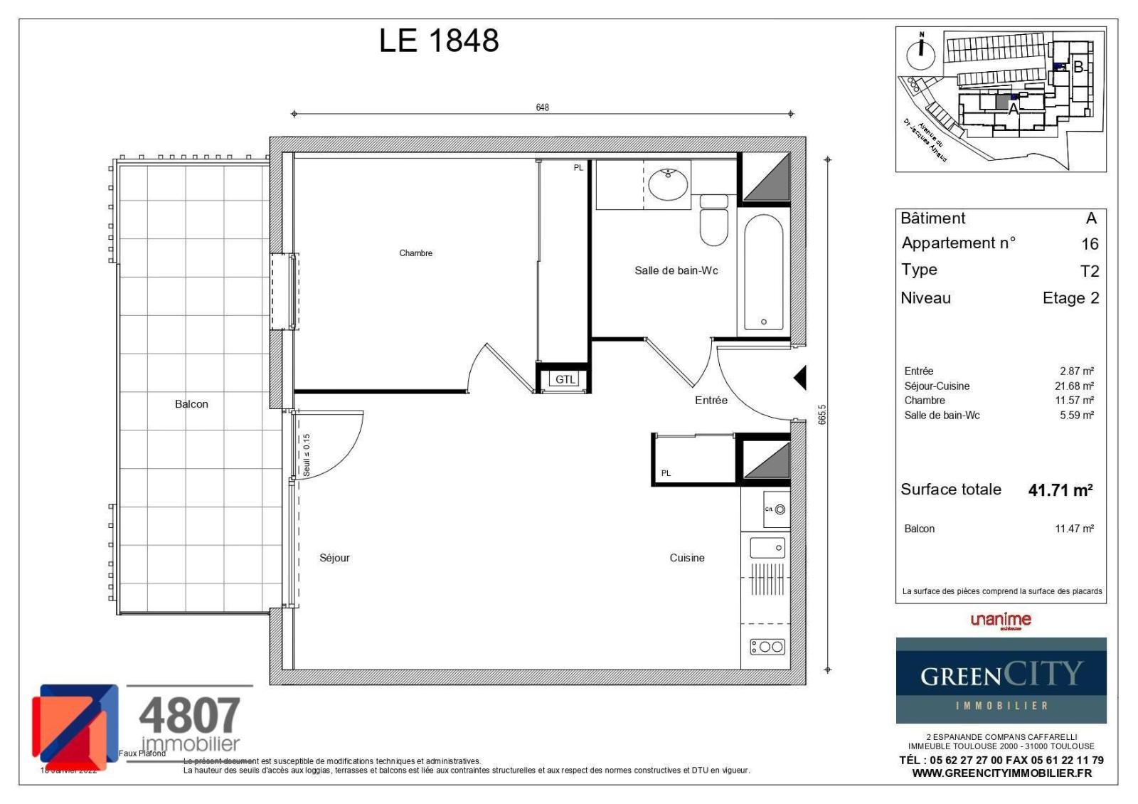 Appartement 2 pièces - 41m² - CLUSES