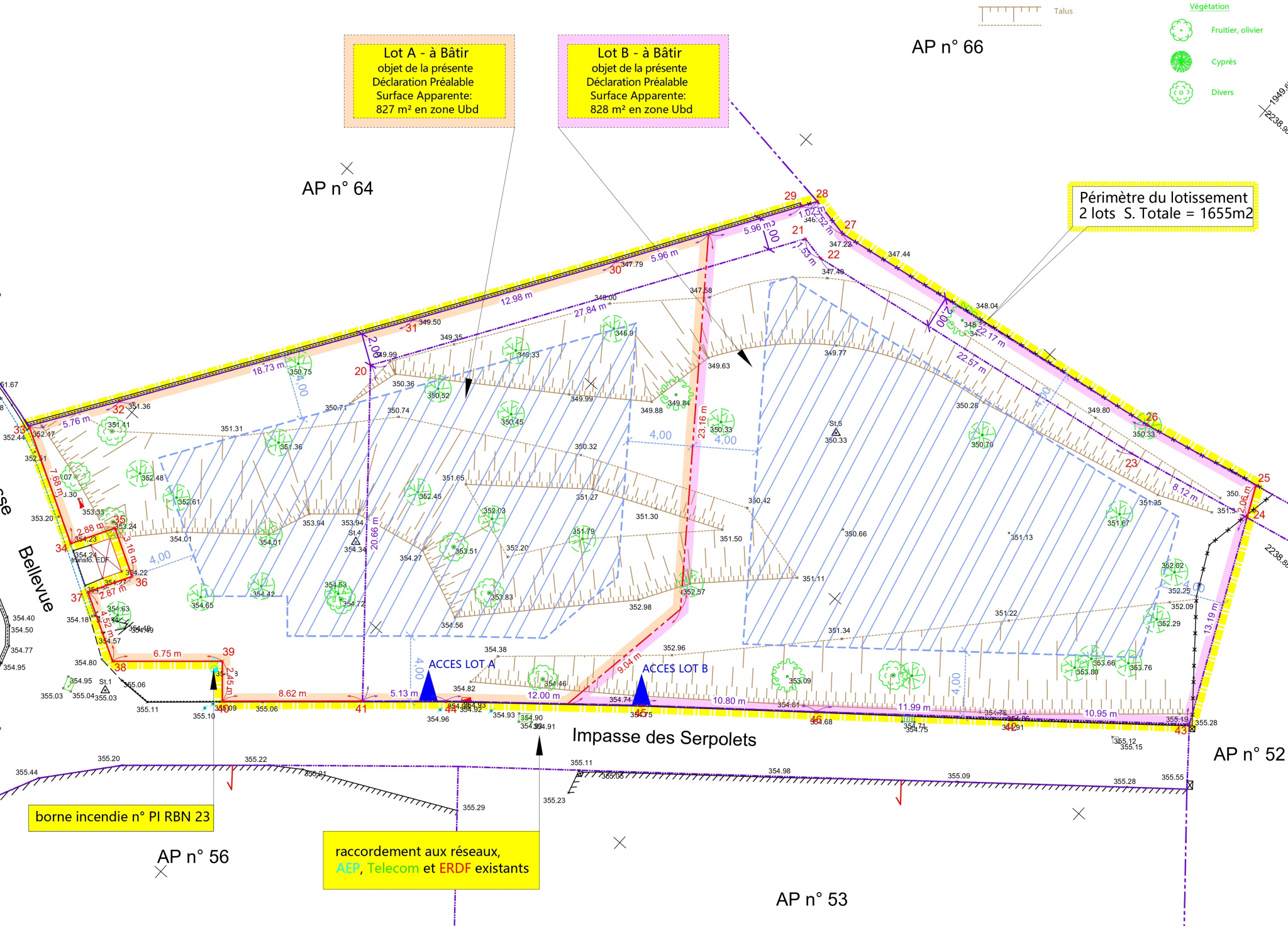 Terrain  - 828m² - ROCBARON