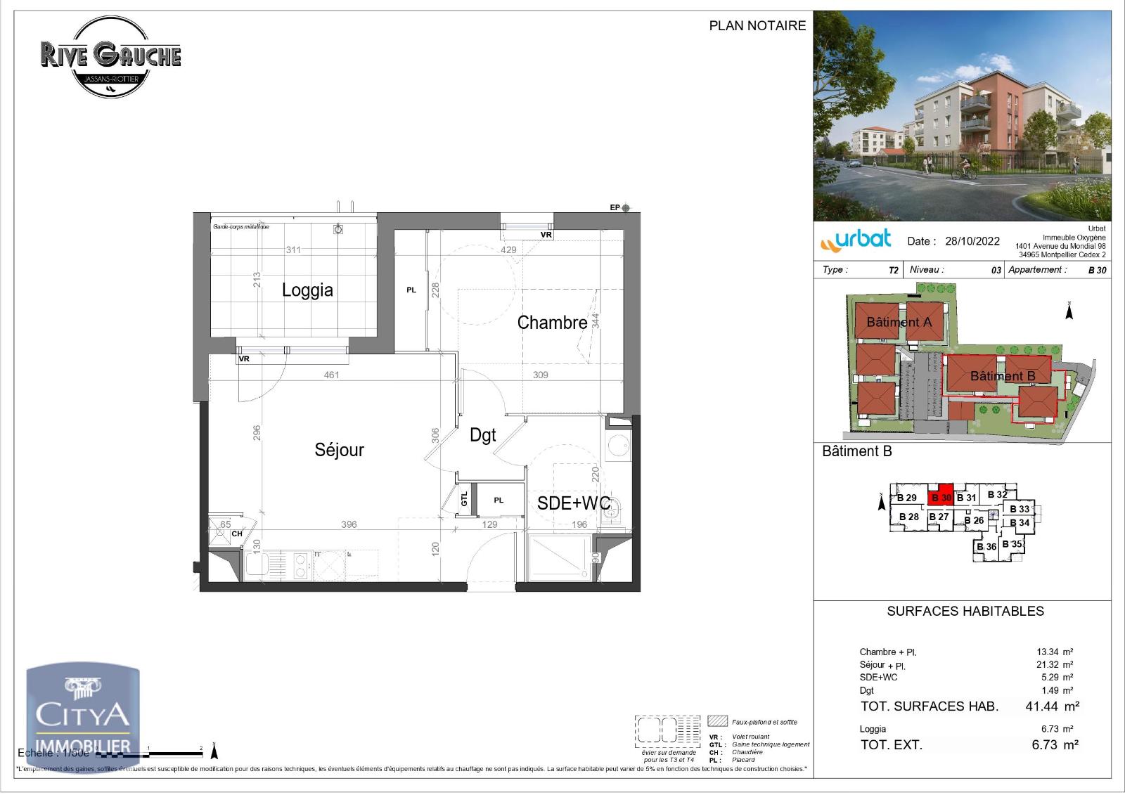 Appartement 2 pièces - 41m² - JASSANS RIOTTIER