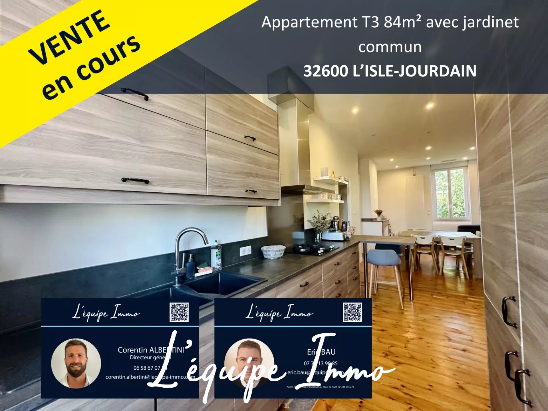 Appartement 3 pièces - 84m² - L ISLE JOURDAIN